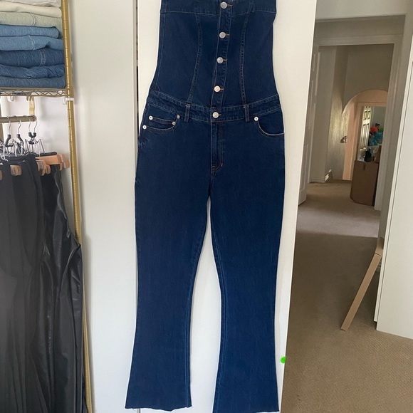 SER.O.YA Dark Blue Denim jumpsuit - Picture 3 of 11
